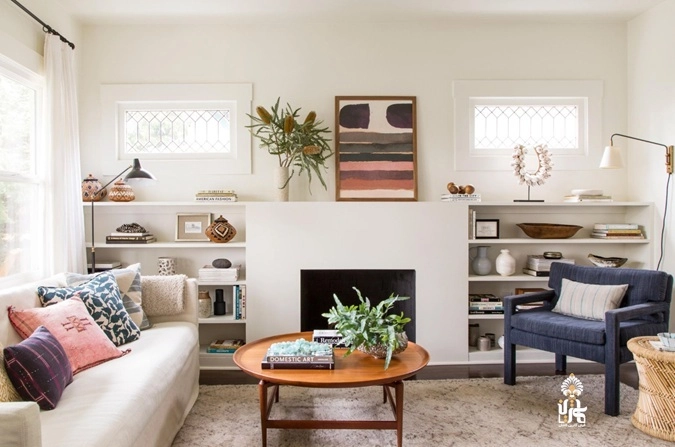 چینش فرش در پذیرایی مستطیلی کوچک